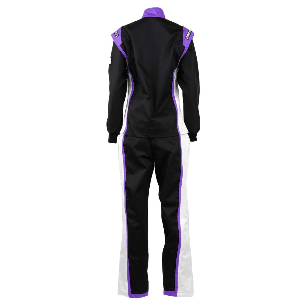 'FIERCE' SFI 3.2A/5 Nomex Two-Piece Women's Auto Racing Suit (Black/Purple)