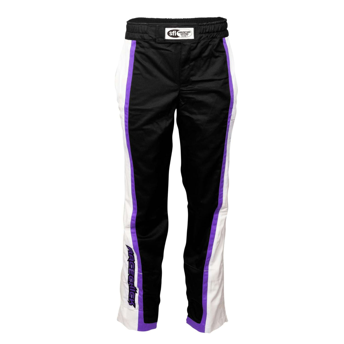 &#39;FIERCE&#39; SFI 3.2A/5 Nomex Women&#39;s Racing Pants (Black/Purple)