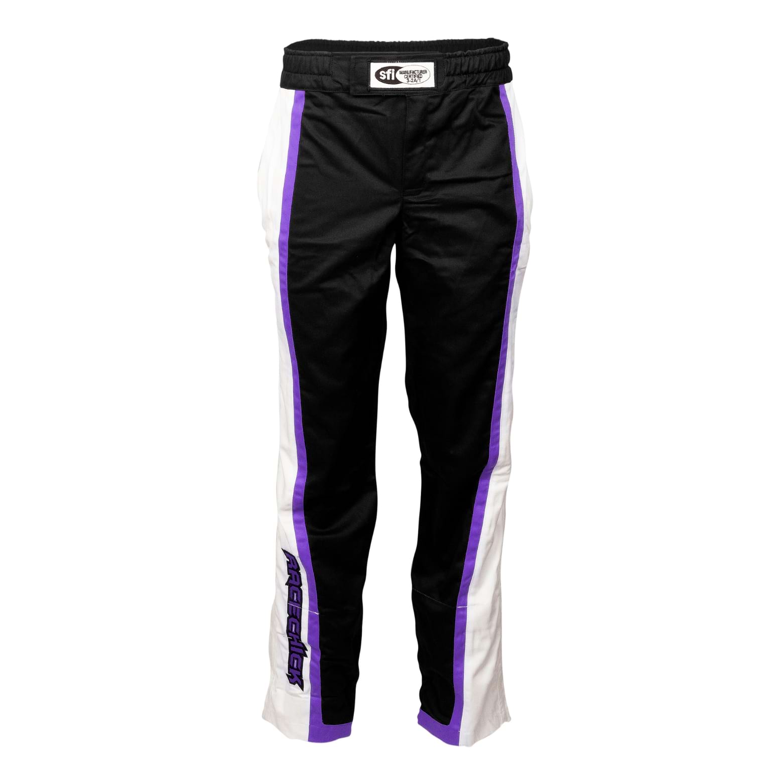 'FIERCE' SFI 3.2A/5 Nomex Two-Piece Women's Auto Racing Suit (Black/Purple)