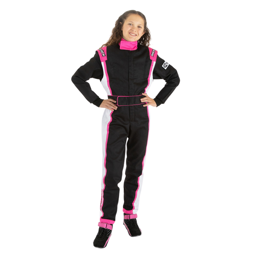 'FIERCE' Youth Girls Auto Racing Suit SFI 3.2A/1 (Black/Pink)