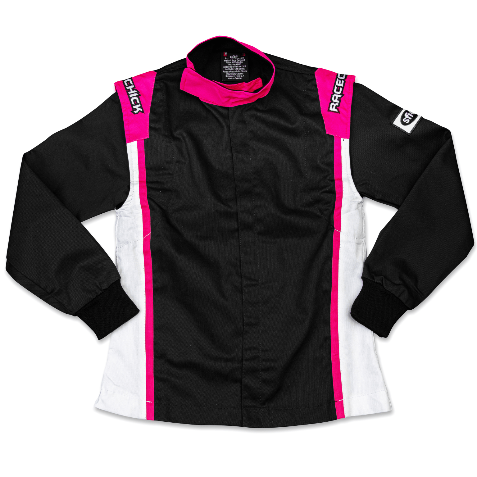 Black/Pink Racing Suits Tagged Fire Suit - Racechick