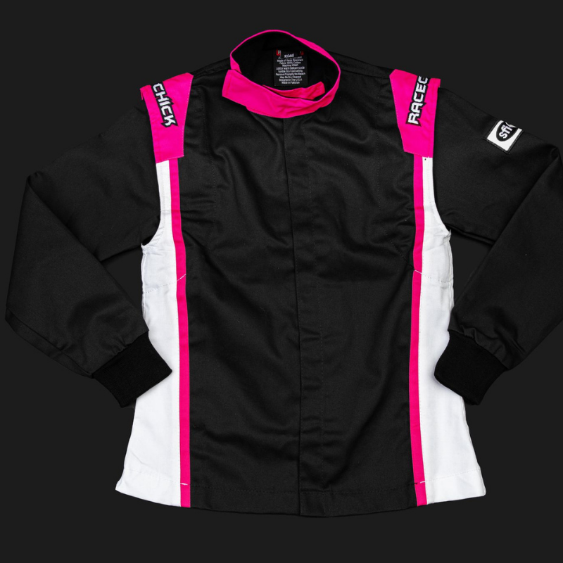 'FIERCE' SFI 3.2A/5 Nomex Women's Racing Jacket (Black/Pink)